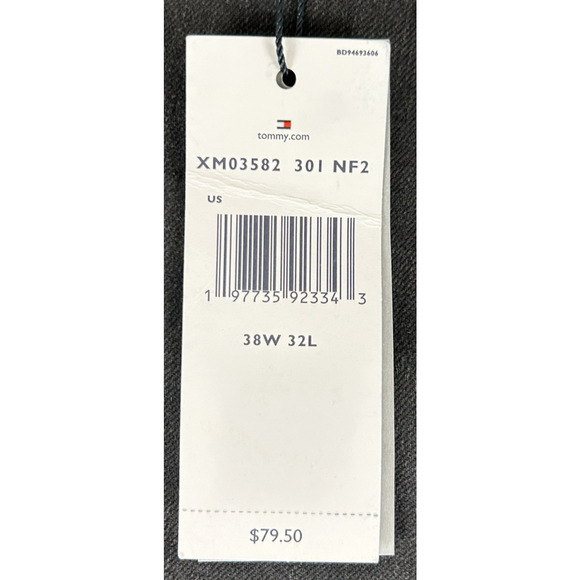 New Tommy Hilfiger THFlex Slim Mens Black Size 38x32 Jeans Stretch Denim NWT1092 - Picture 4 of 14